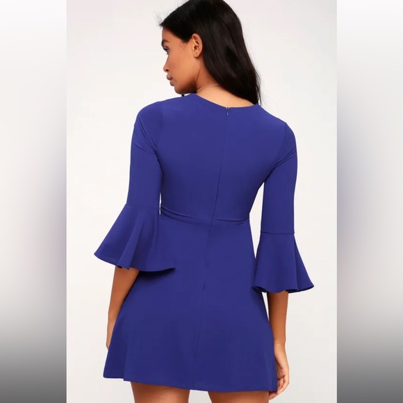 Lulu’s Royal Blue Dress - Picture 2 of 7